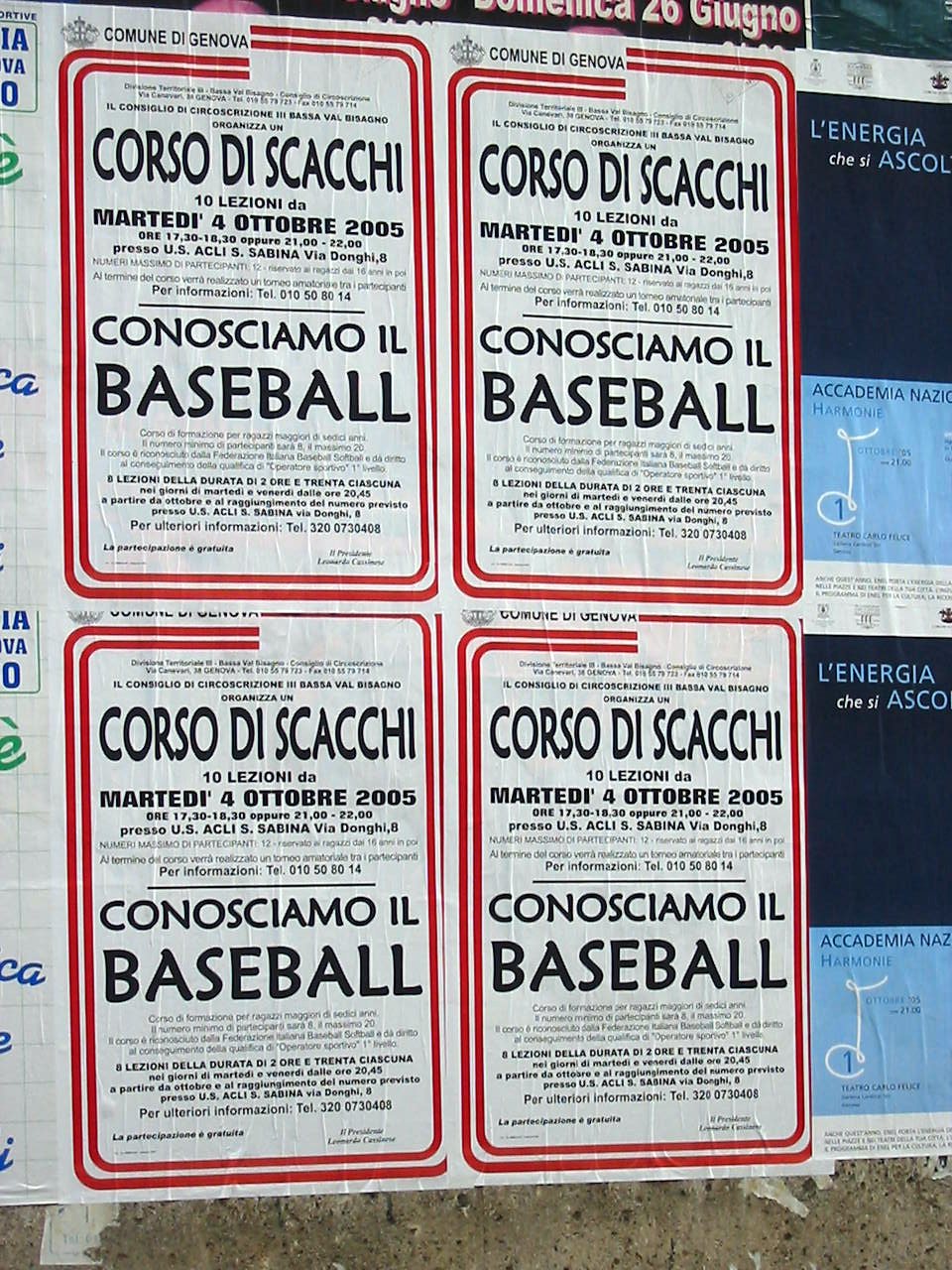 baseball e softball a genova